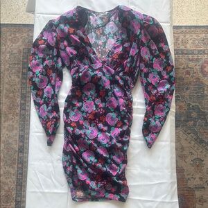 Zara Multicolor Floral Pattern Dress
